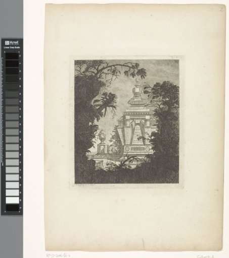 Landscape with tombs, grotesque vases, ruins and other ancient remains