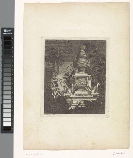 Tomb with a grotesque vase