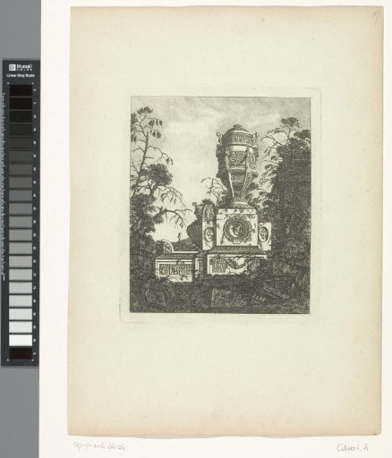 Landscape with a grotesque vase