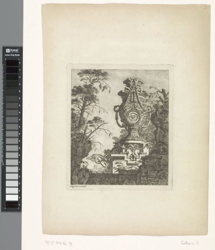 Landscape with a grotesque vase