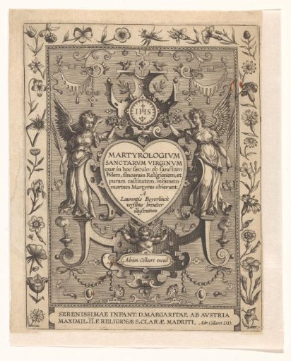 Title print of a series of 24 scenes of female martyrs