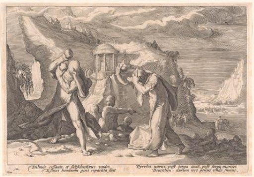 Deucalion and Pyrrha create a new race of men