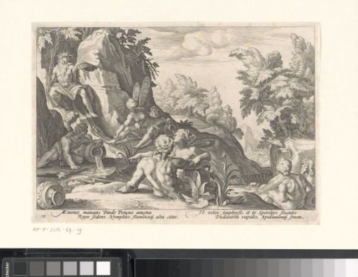 River god Peneus among gods and nymphs