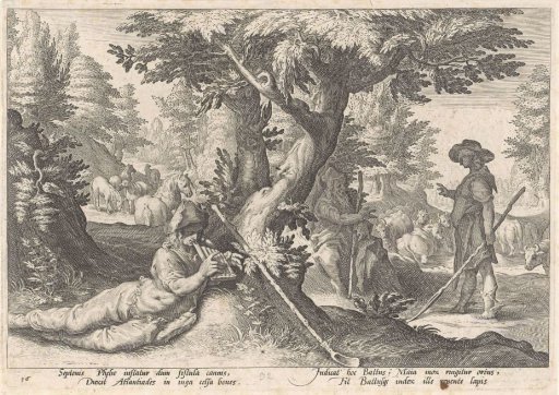 Mercury turns Battus into a stone