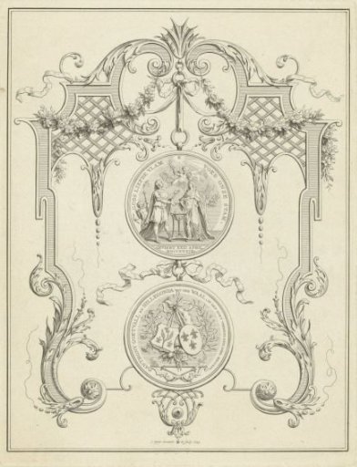 Decorative representation with a medal