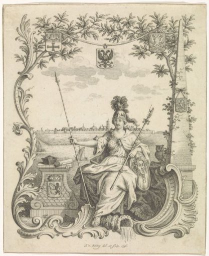 Minerva with a mace for the university town of Harderwijk