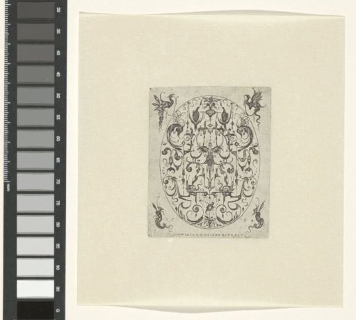 Ornamental print with grotesques and monsters