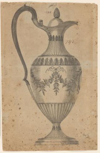 Water or milk jug numbered 592