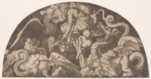 Jupiter's eagle brings water from the Styx to Psyche