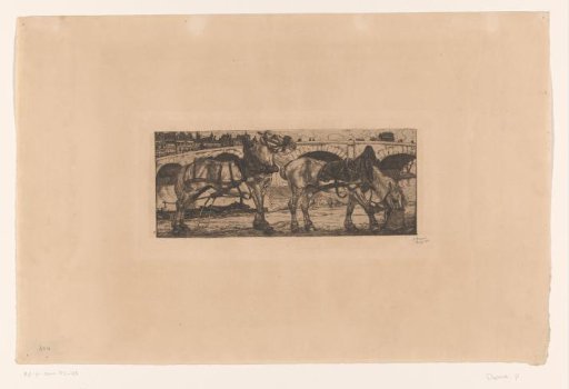 Horses on the Seine in Paris
