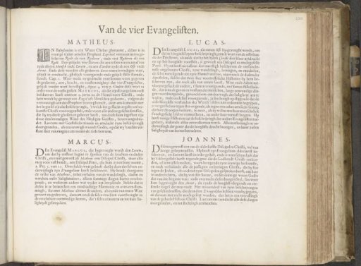 Explanations for depictions of the four Evangelists
