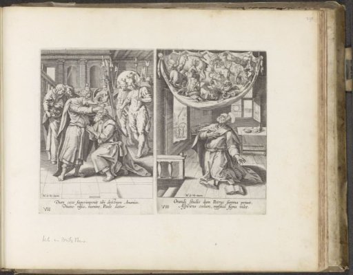 Ananias heals the blindness of Paul / Peter's vision of the unclean animals