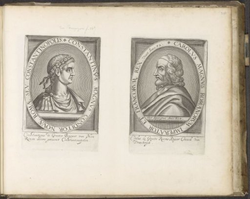 Portraits of Constantine the Great and Charlemagne