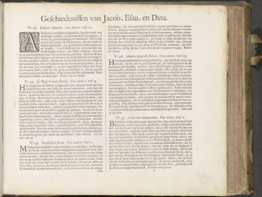 Five captions for scenes from the history of Jacob, Esau, and Dinah