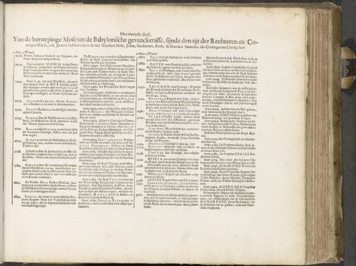 Chronological overview of the second part