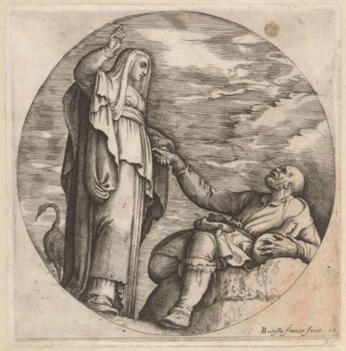Religion comforts a poor old man