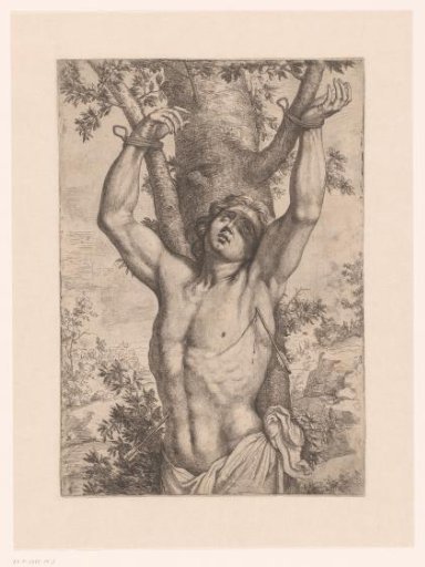 Saint Sebastian bound to a tree