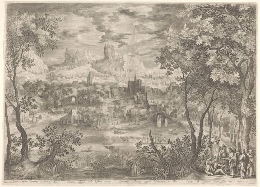 Landscape with Christ casting out a demon from a man who could not speak