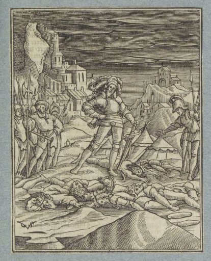 Joshua as Commander of the Israelites with the Bodies of the Defeated Kings