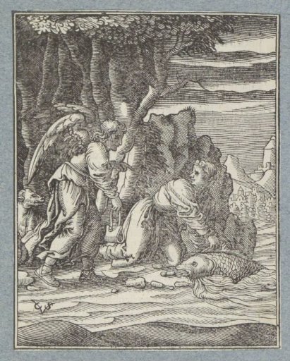 Tobias Catches a Large Fish at the Angel's Advice