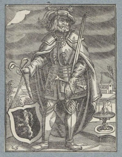 Man in Armor with a Shield