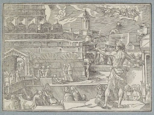 Horsemen with Lances Appear in the Sky Above Jerusalem