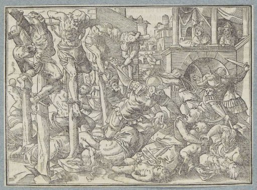 Men, Women and Children Crucified or Stabbed to Death
