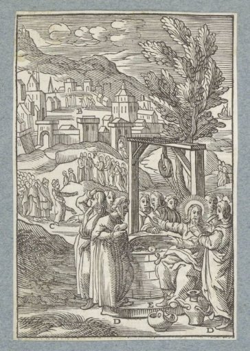 Christ and his disciples at the well in Sychar