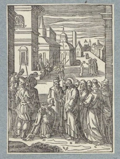 Centurion of Capernaum begs Christ for help