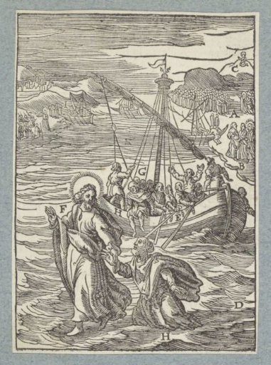 Christ walks on water