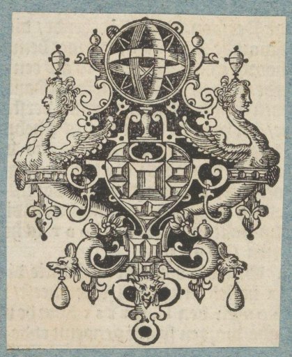 Ornament with gemstones and celestial globe