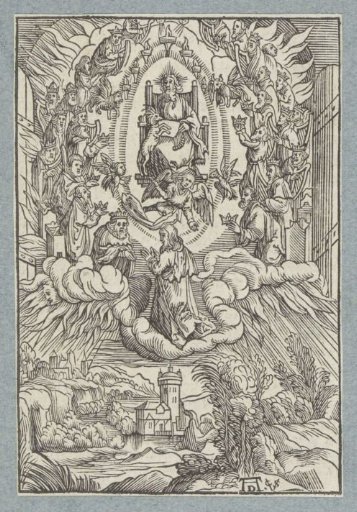 Evangelist John before Christ and the twenty-four elders