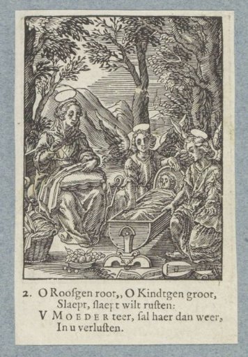 The Christ Child Sleeping in the Cradle