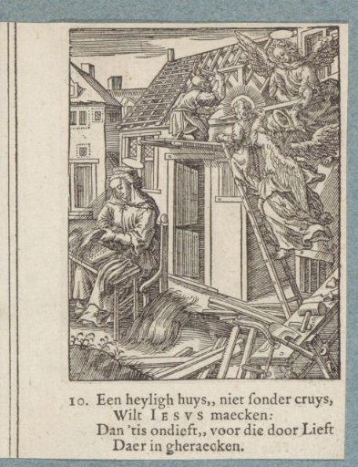 The Christ Child Laying a Roof