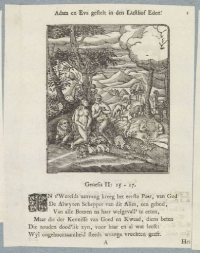 Adam, Eve and the Animals in the Earthly Paradise