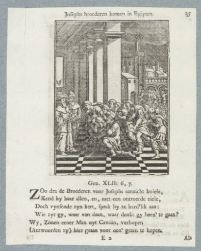 Joseph's Brothers Kneeling Before Him in Egypt