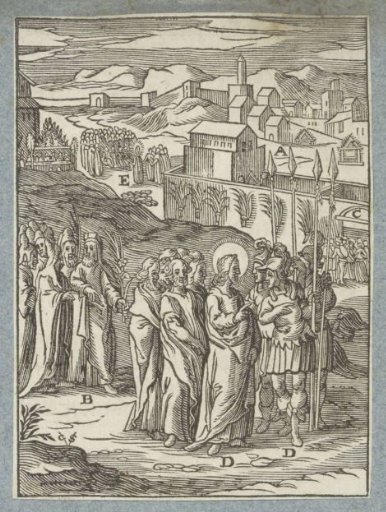 Christ speaks to the men sent to arrest him