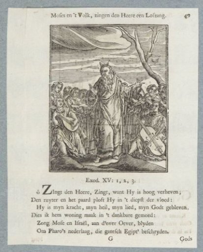 Moses and the Israelites Singing a Song of Thanksgiving