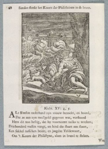 Samson Sets Fire to the Cornfields of the Philistines