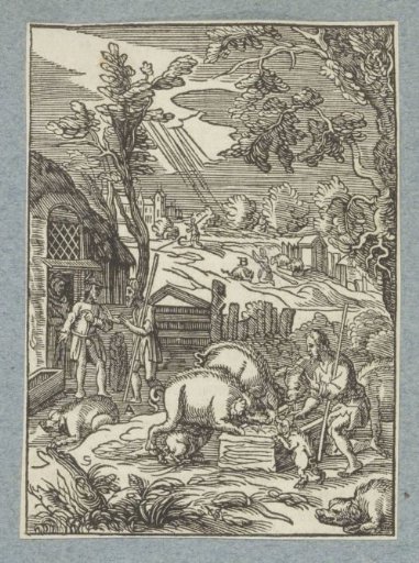 Lost Son as a swineherd