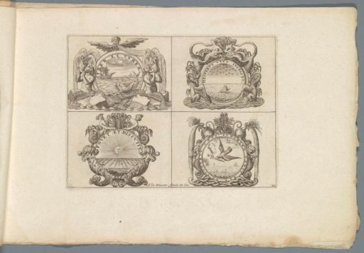 Print 22 from the series "Livre des plus belles devises..."