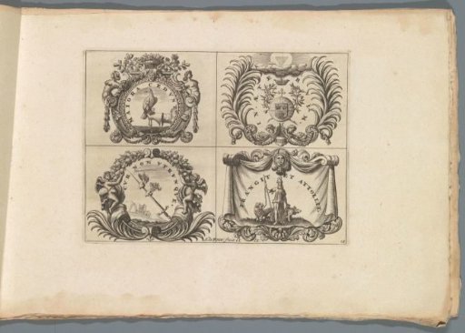Print 14 from the series "Livre des plus belles devises..."