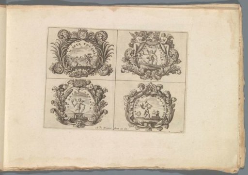Print 15 from the series "Livre des plus belles devises..."