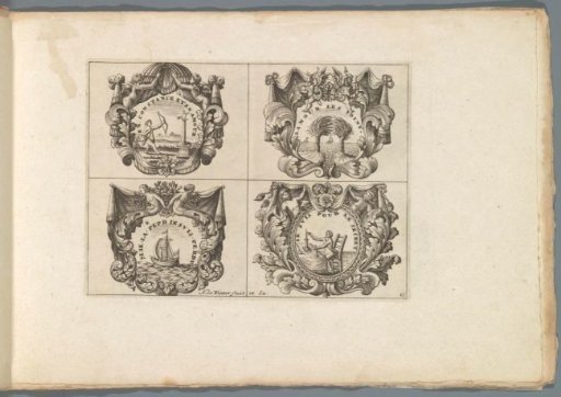 Print 17 from the series "Livre des plus belles devises..."