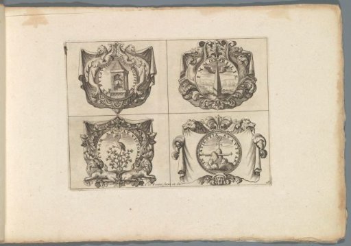 Print 18 from the series "Livre des plus belles devises..."