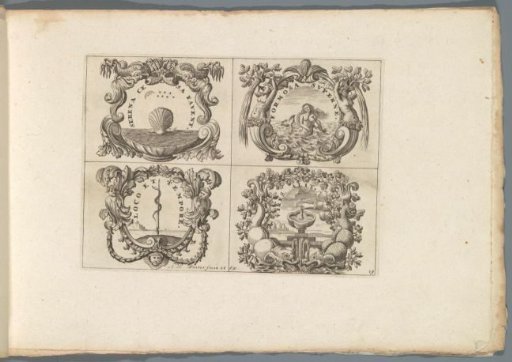 Print 19 from the series "Livre des plus belles devises..."