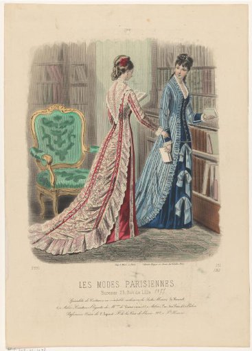 Two women in a library