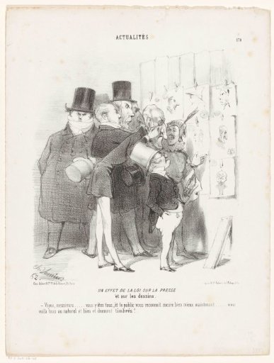 Cartoon on the French press law of 1852