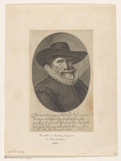 Portrait of Dirck Pietersz Pers, poet and bookseller in Amsterdam