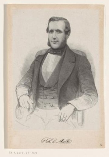 Portrait of Pieter Rudolph David Muller, bookseller and publisher in 's-Hertogenbosch